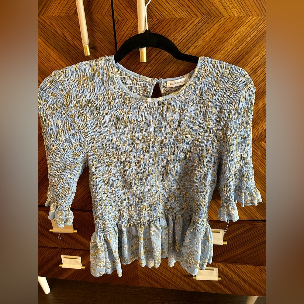 We Are Pretty Girls ruched floral blouse